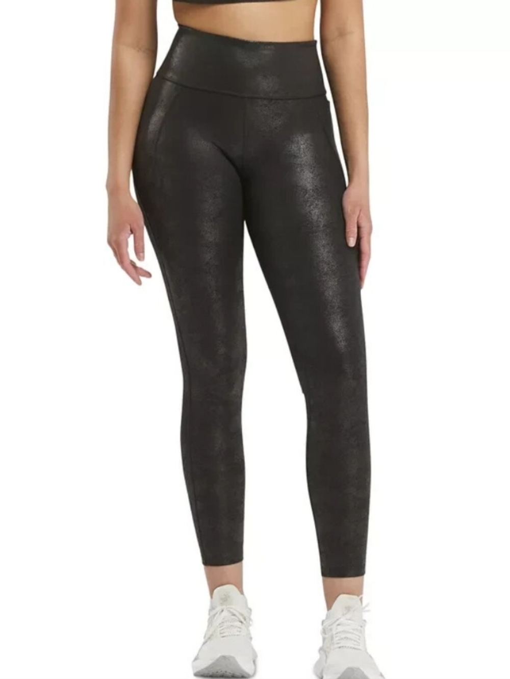 Offline By Aerie Black Faux Leather High-Rise Leggings